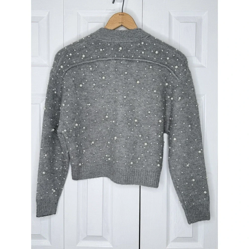 Jason Wu Very Beautiful  Wool Blend  Beaded Jacket‎ Sweater Cardigan L NWT